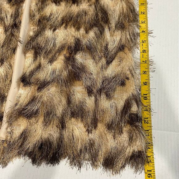 Chico’s Travelers Collection Vest Women’s Size 1 Color Brown Faux Fur - Picture 9 of 11